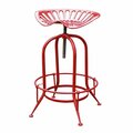 Seatsolutions Metal Wire Counter Height Stool, Antique Red SE3014684